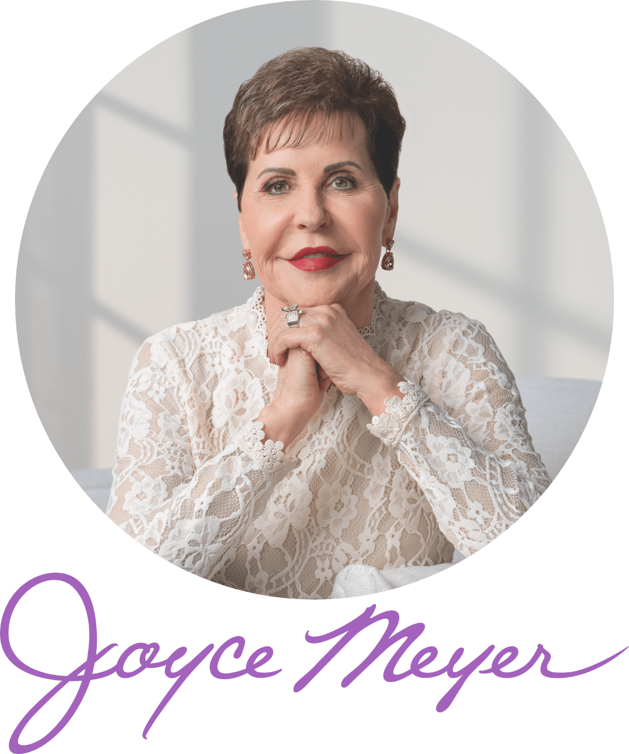 Joyce Meyer with her signature