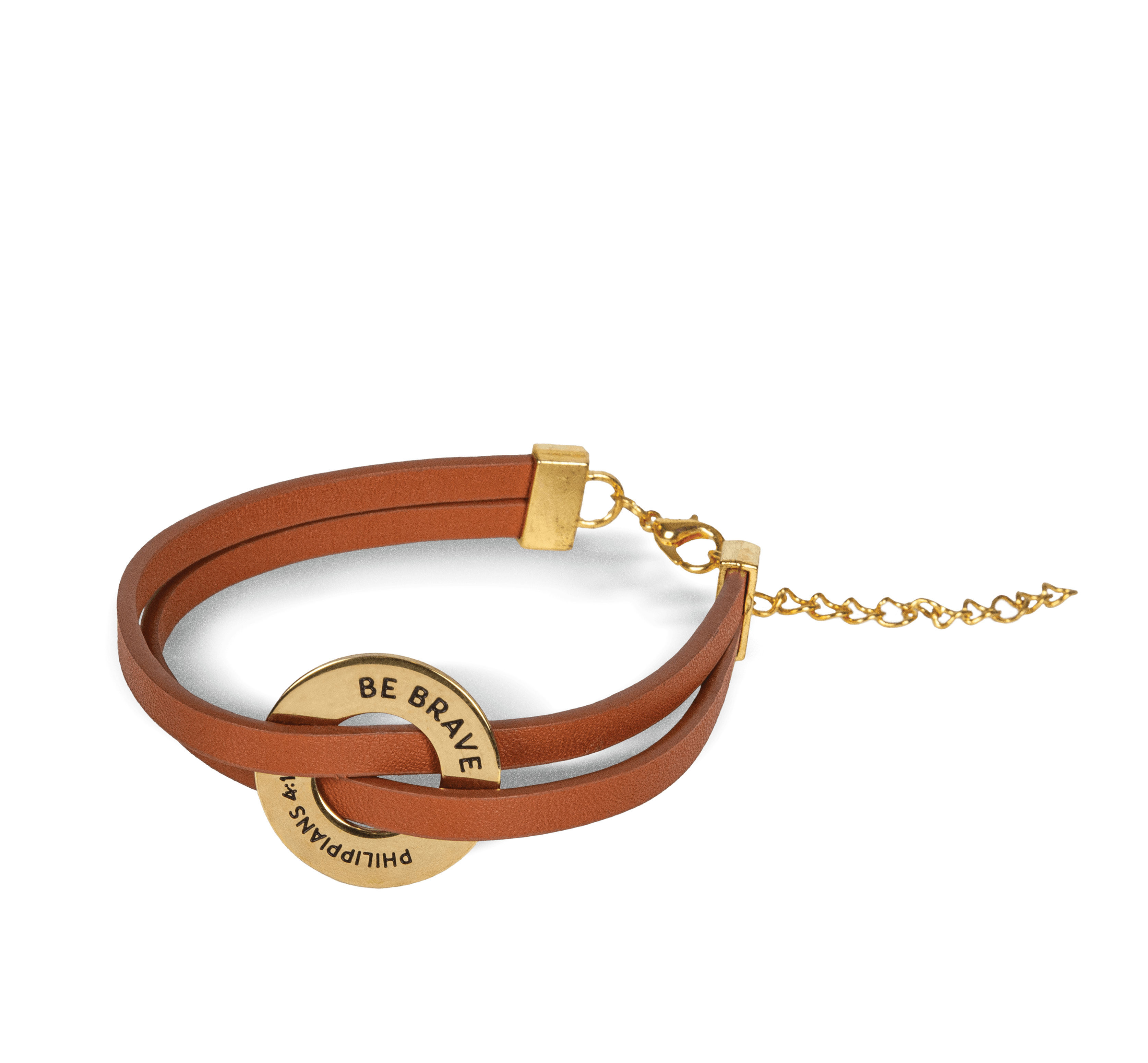 Be Brave Leather Bracelet